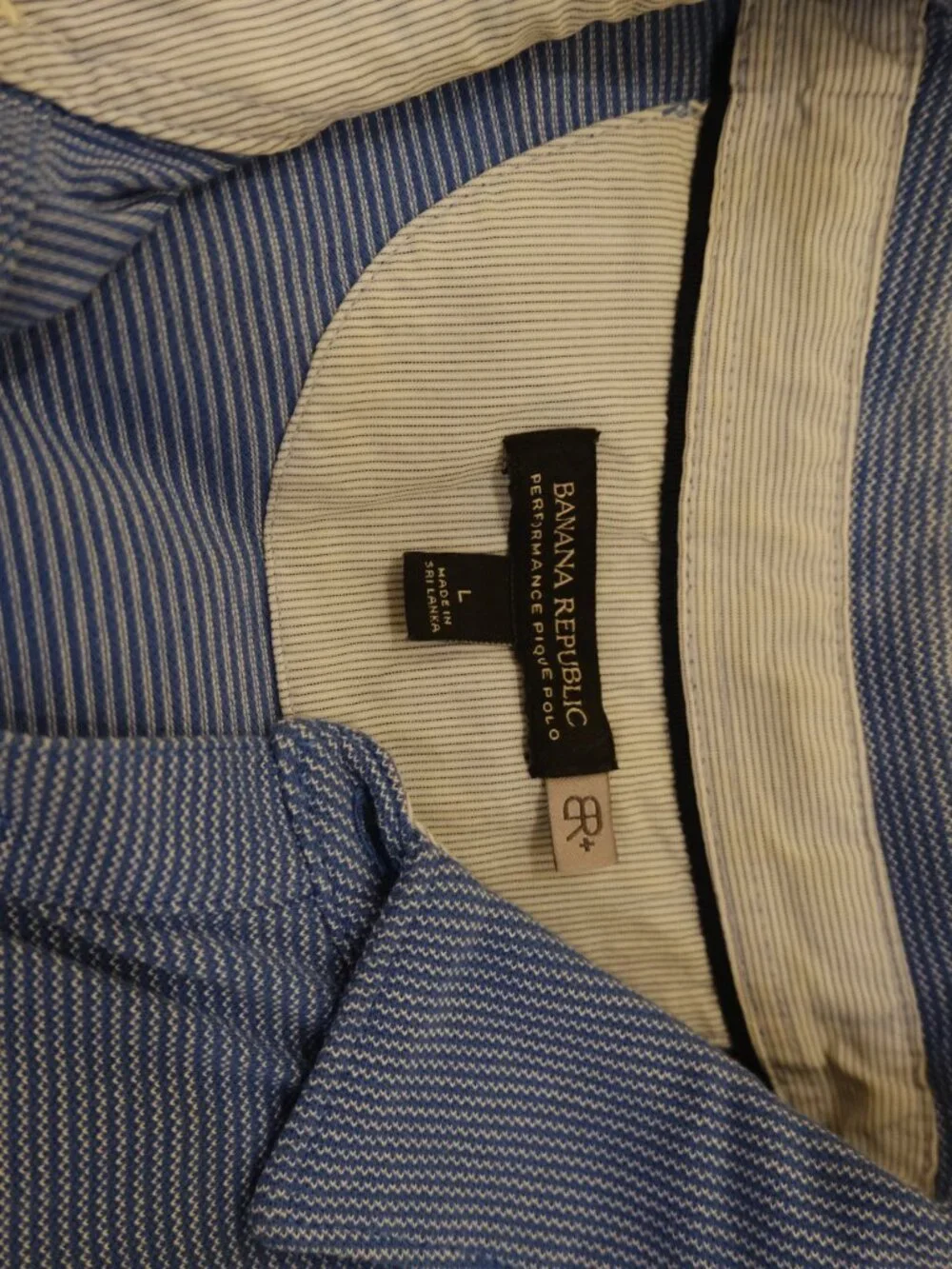 Banana Republic Performance Luxe Polo Blue L